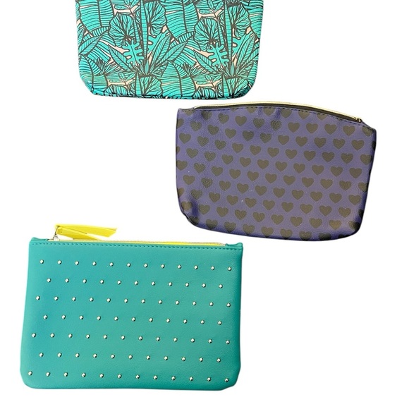 Set of Three IPSY Stylish Pouches in Teal and Purple - Picture 1 of 7